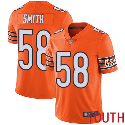 Chicago Bears Limited Orange Youth Roquan Smith Alternate Jersey NFL Football 58 Vapor Untouchable